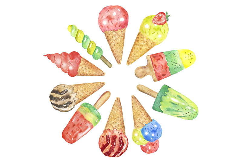 watercolor-ice-cream-clipart-multicolored-ice-cream-fruits-clip-art