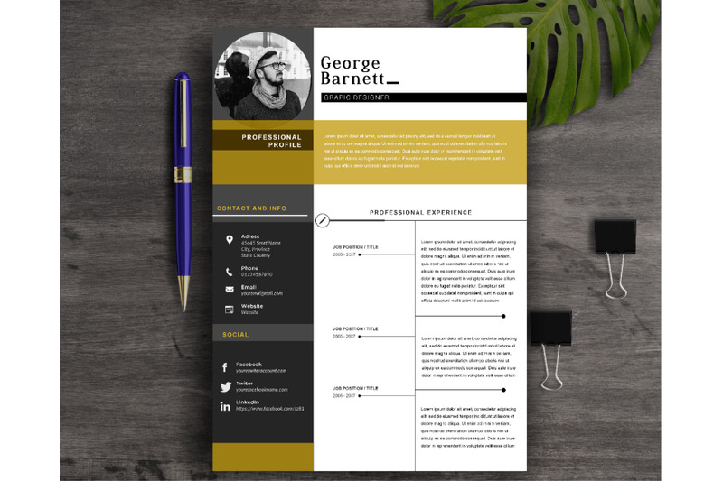 resume-template-2-page-cv-template