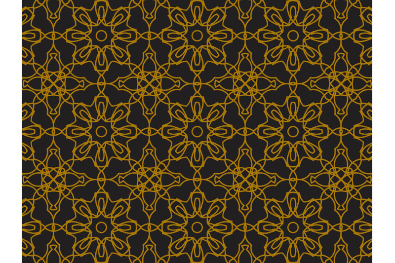 pattern-gold-ornament-flower-abstract