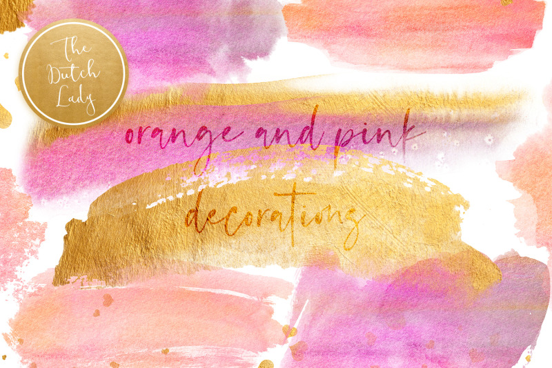 orange-amp-pink-watercolor-smears