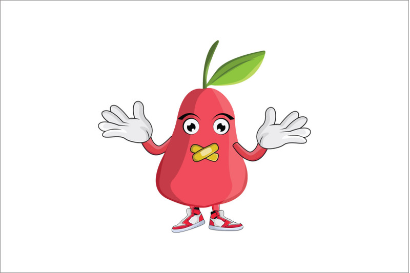 rose-apple-shrugging-fruit-cartoon-character-design
