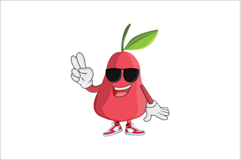 rose-apple-with-sunglasses-fruit-cartoon-character-design