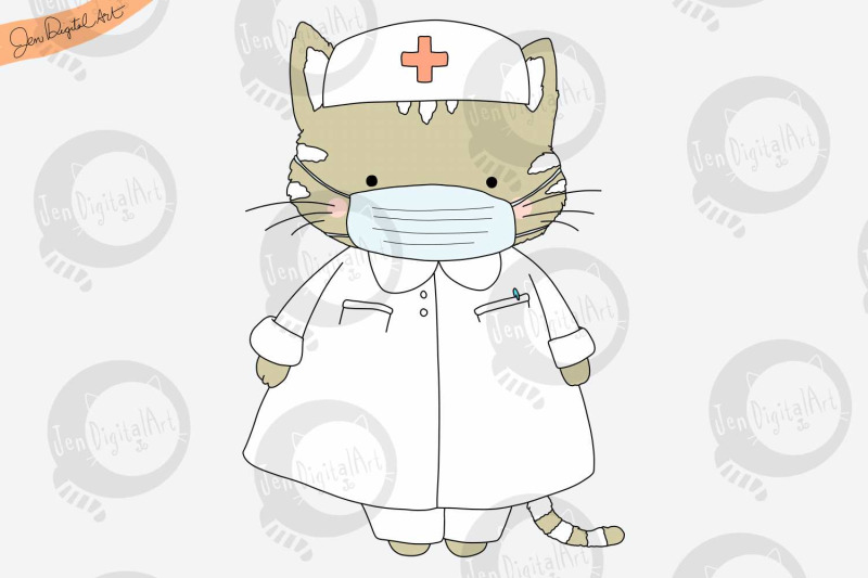cartoon-cat-nurse