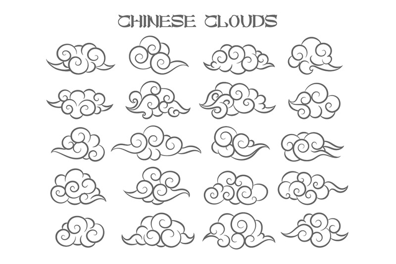 chinese-clouds-set