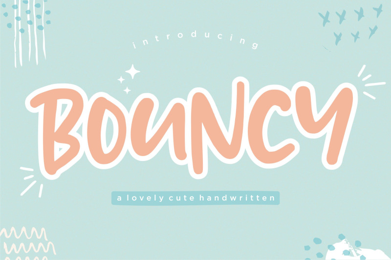 bouncy-lovely-cute-handwritten-font