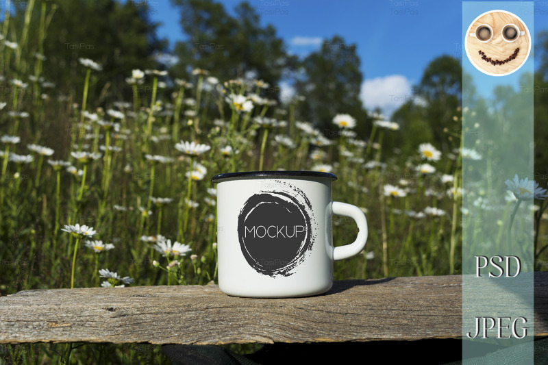 white-campfire-enamel-mug-mockup-with-daisy-field