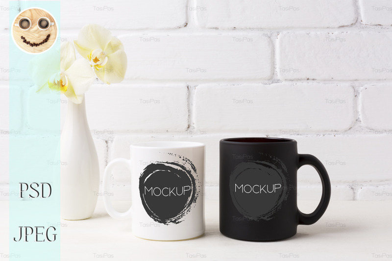 white-and-black-mug-mockup-with-soft-yellow-orchid-in-vase
