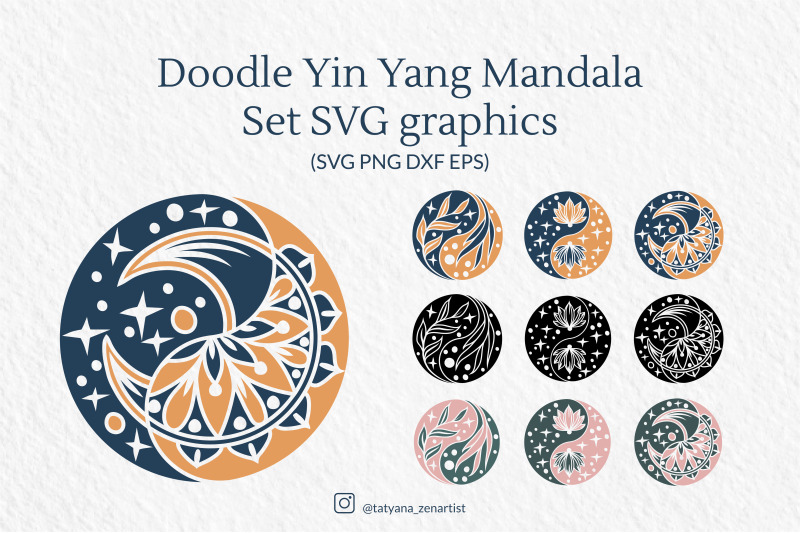 doodle-yin-yang-mandala-set-svg-graphics
