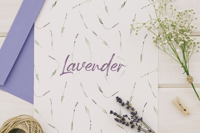 watercolor-vintage-lavender-pattern
