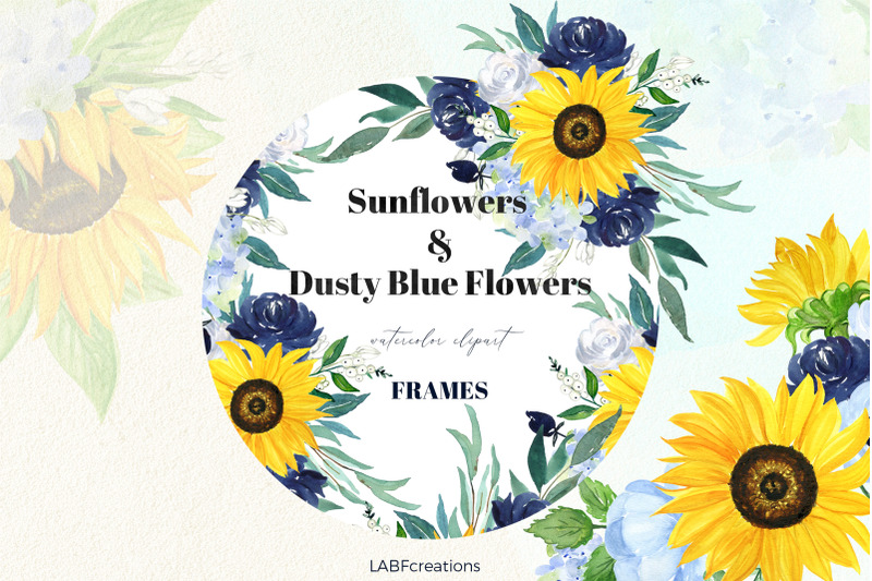 sunflowers-amp-dusty-blue-flowers-watercolor-clipart-boho