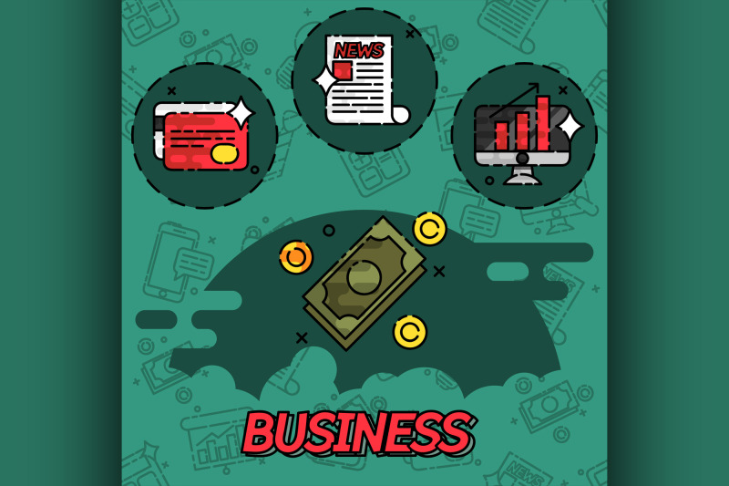 business-flat-concept-icons