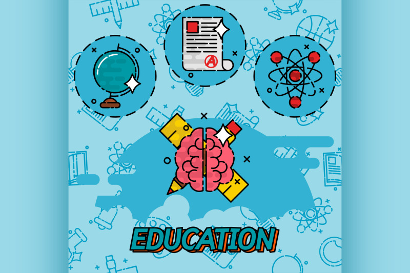 education-flat-concept-icons