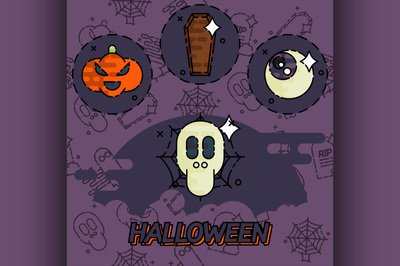 halloween-flat-concept-icons