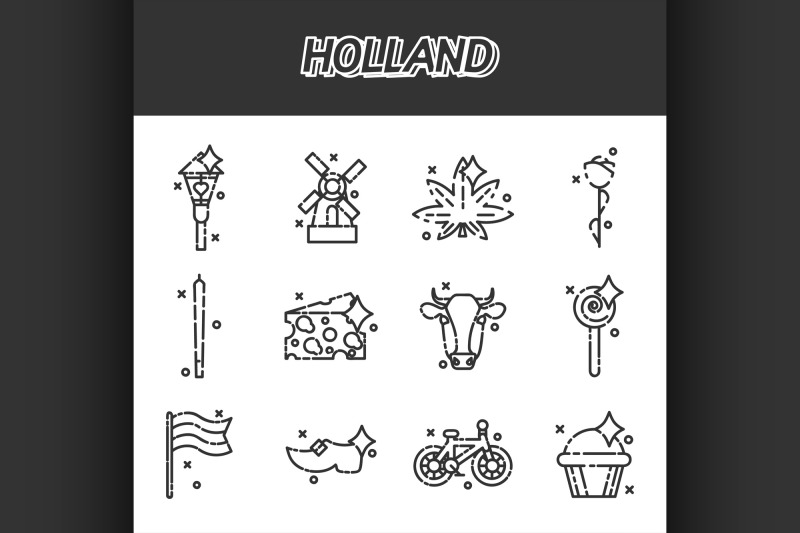 holland-flat-icons-set