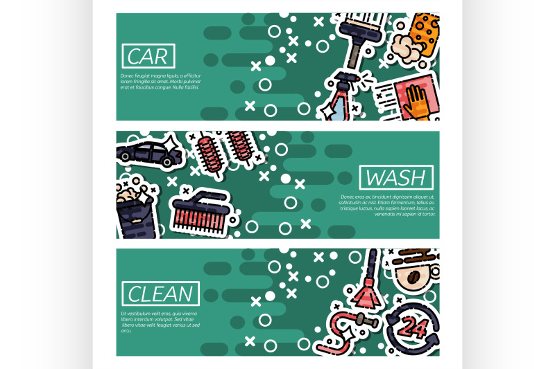 set-of-horizontal-banners-about-car-wash