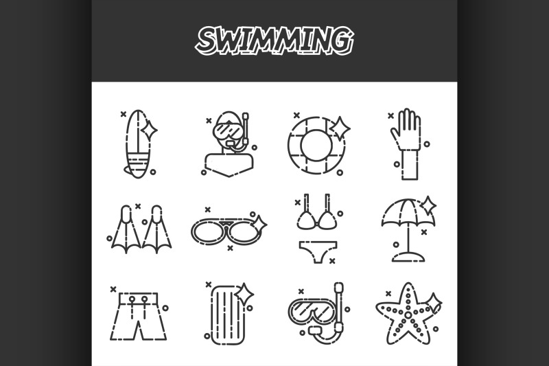 swimming-icons-set