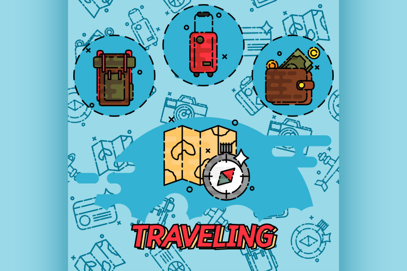 traveling-flat-concept-icons