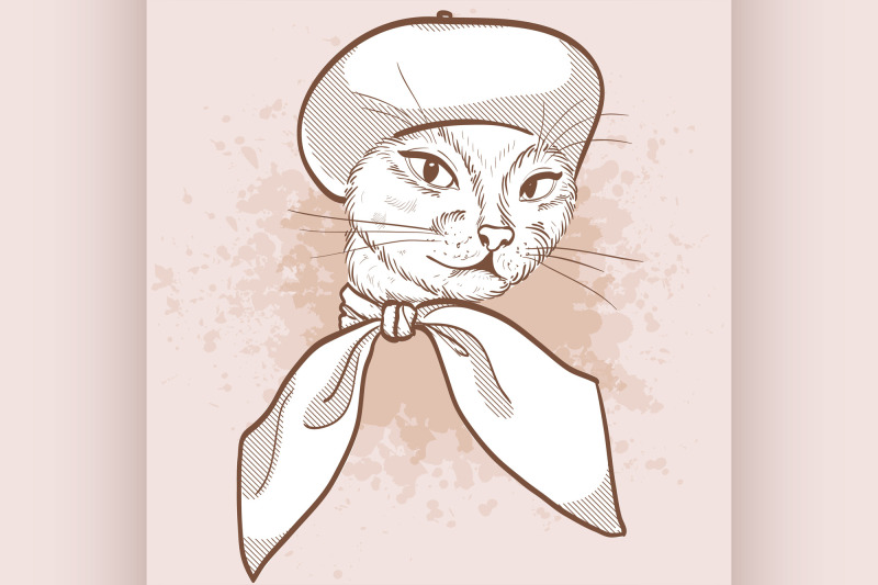 vector-sketch-of-elegant-cat