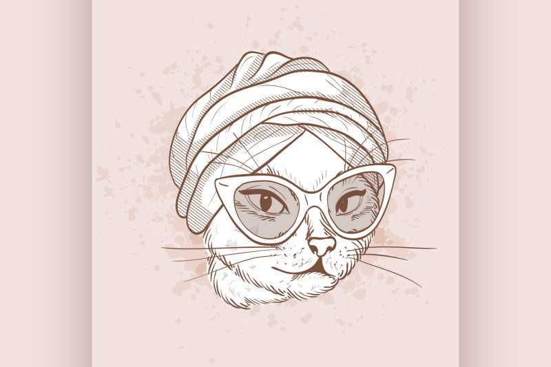 vector-sketch-of-elegant-cat