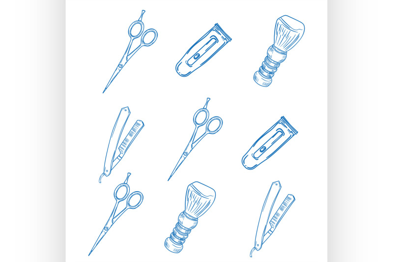 barber-and-hairdresser-icons-set