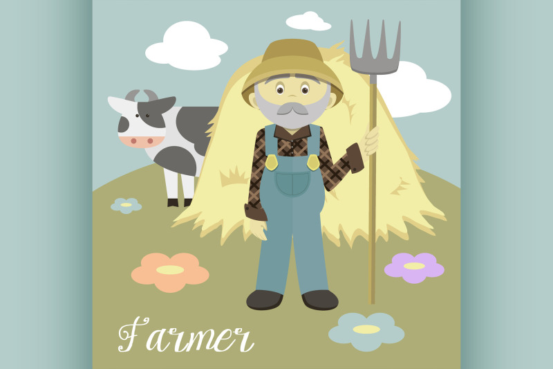 farmer-isolated-vector-illustration