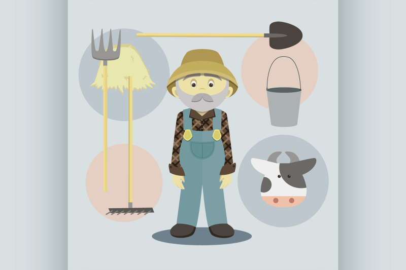 farmer-isolated-vector-illustration