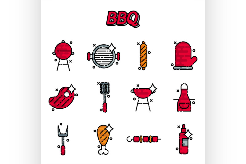 barbecue-and-grill-icon-set
