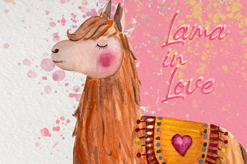 lama-in-love-watercolor-print-and-clip-art