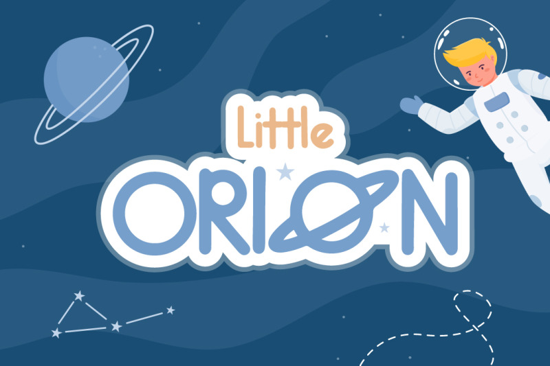 little-orion-font-with-illustration