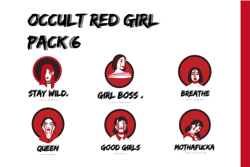 6-pack-of-occult-red-girl-illustration