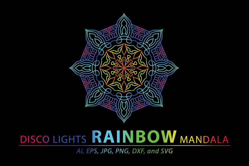 mandala-rainbow-blue-vector