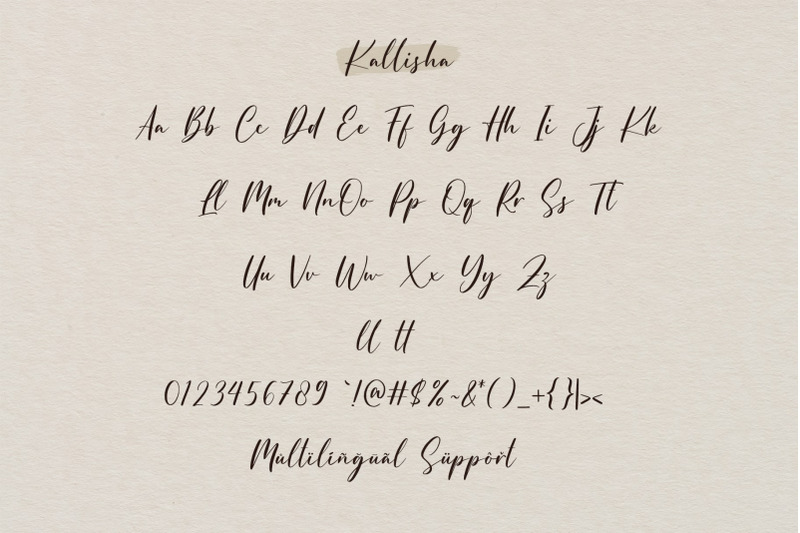 kallisha-handwritten-script