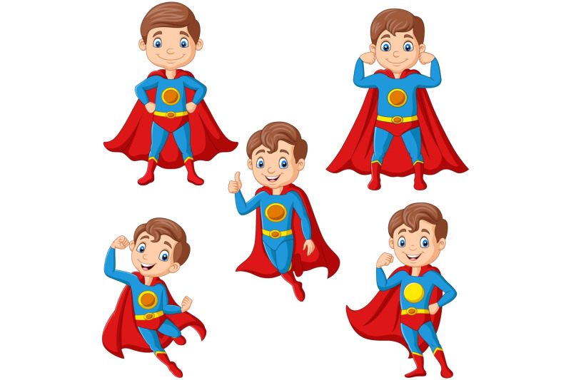 superheros-kids-clipart-set-graphics
