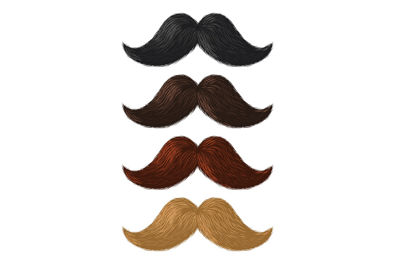 realistic-color-moustaches-black-blond-and-brown-mustache-hipster-a