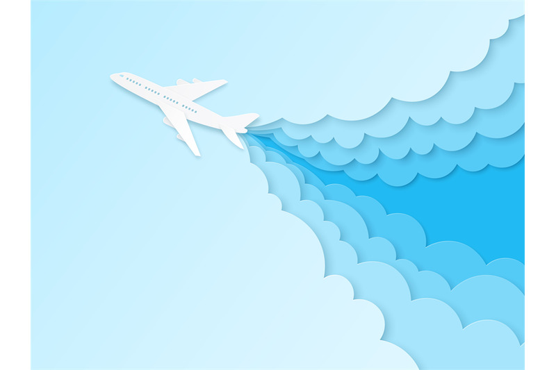 airplane-in-blue-sky-flight-plane-in-origami-style-aviation-tourism