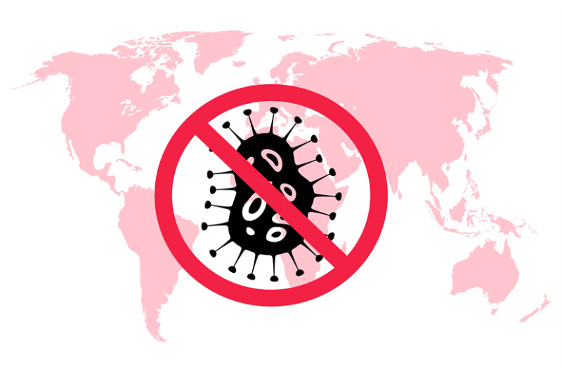 stop-covid-19-red-wolrd-map-and-symbol-of-protect-global-flu-vector