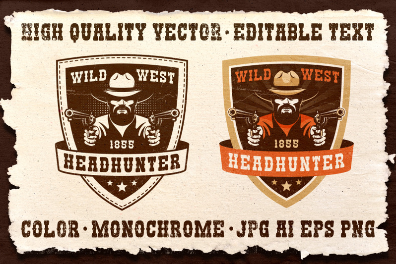 cowboy-western-headhunter-badge