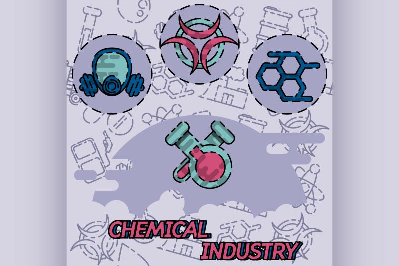 chemical-industry-flat-concept-icon