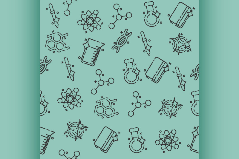 chemical-industry-concept-icons-pattern