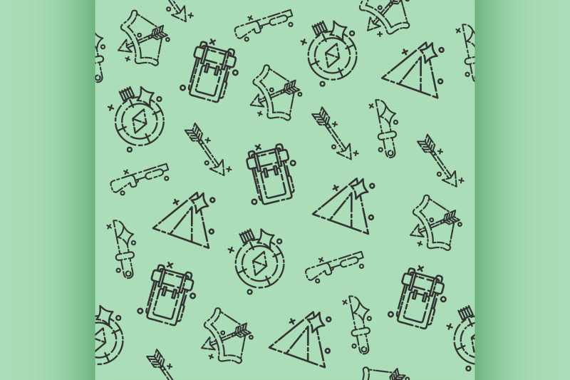 hunting-concept-icons-pattern