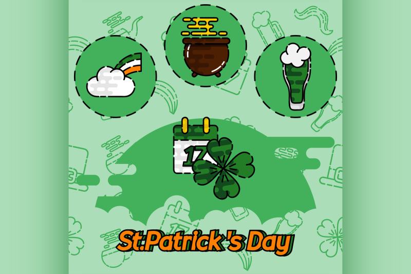 st-patricks-day-flat-concept-icons