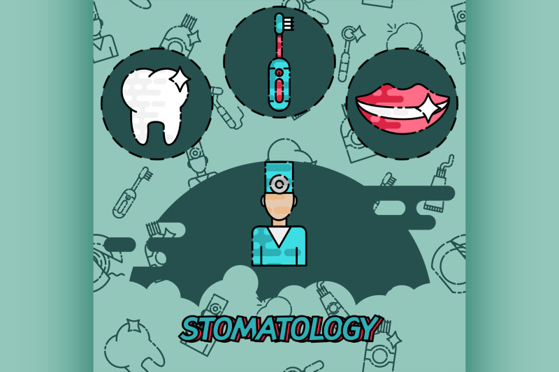 stomatology-flat-concept-icons