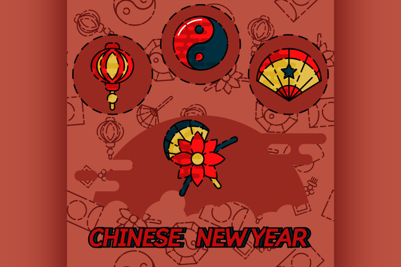 chinese-new-year-flat-concept-icons