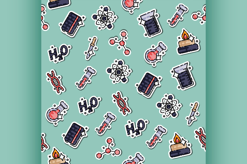 chemical-industry-concept-icons-pattern