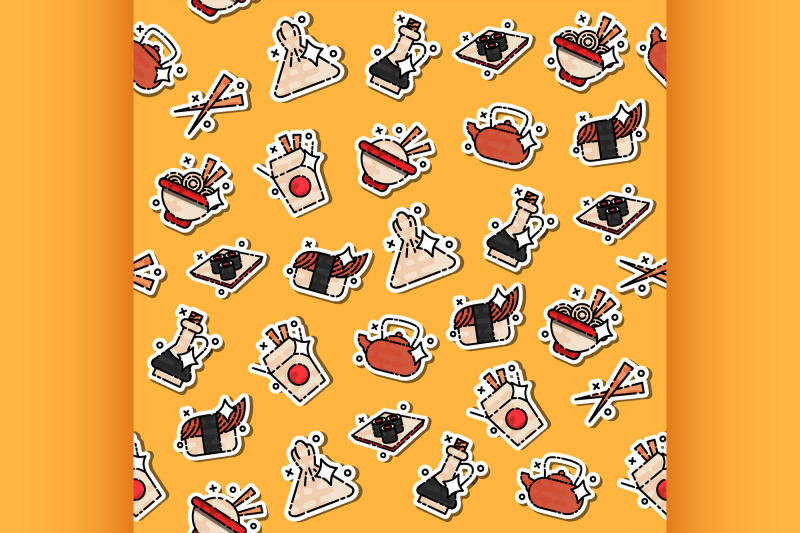 chinese-food-concept-icons-pattern