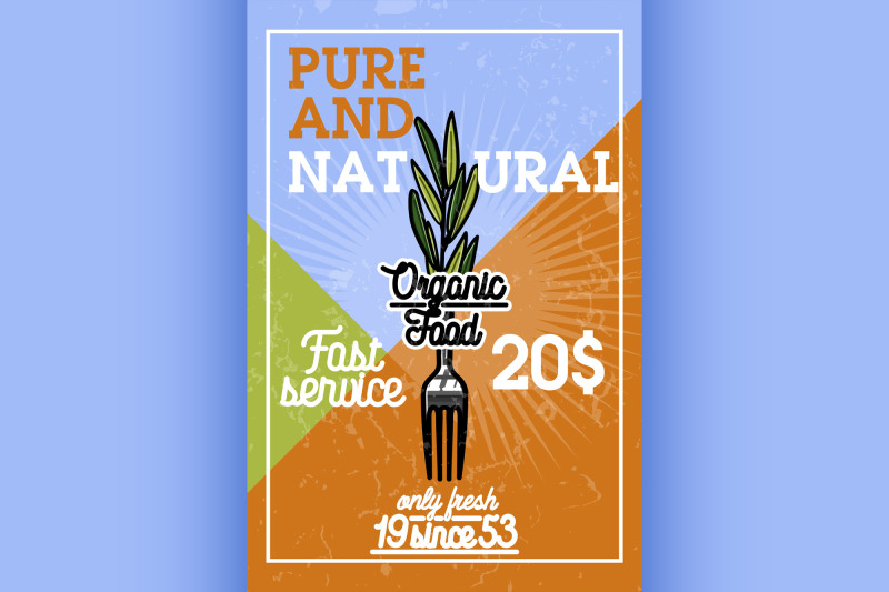 color-vintage-organic-food-banner