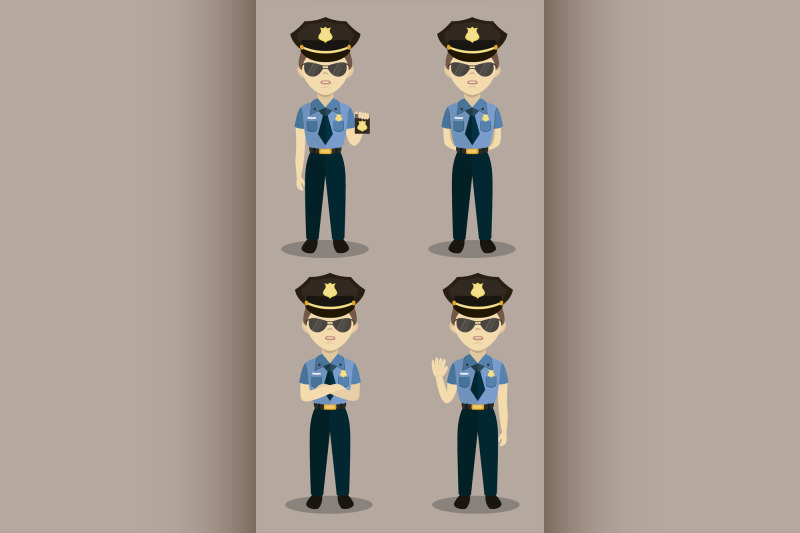 set-of-colorful-isolated-vector-policeman-at-work