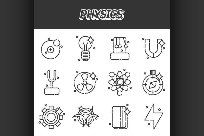 physics-icons-set