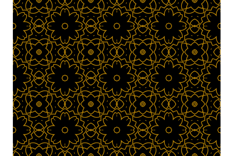 pattern-gold-motive-flowers