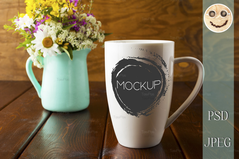coffee-mug-mockup-with-mint-green-flowerpot